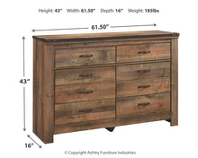 Load image into Gallery viewer, Trinell King Panel Bed with Dresser
