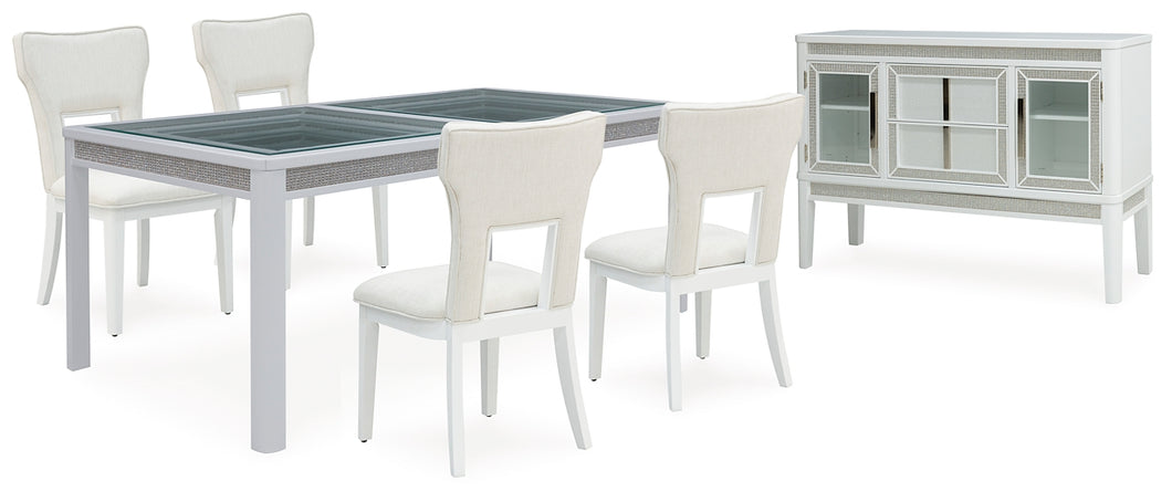 Chalanna Dining Table and 4 Chairs with Storage