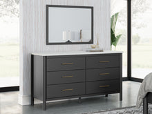 Load image into Gallery viewer, Cadmori Queen Upholstered Panel Bed with Mirrored Dresser, Chest and 2 Nightstands
