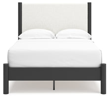 Load image into Gallery viewer, Cadmori Full Upholstered Panel Bed with 2 Nightstands
