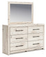 Lawroy King Panel Headboard with Mirrored Dresser