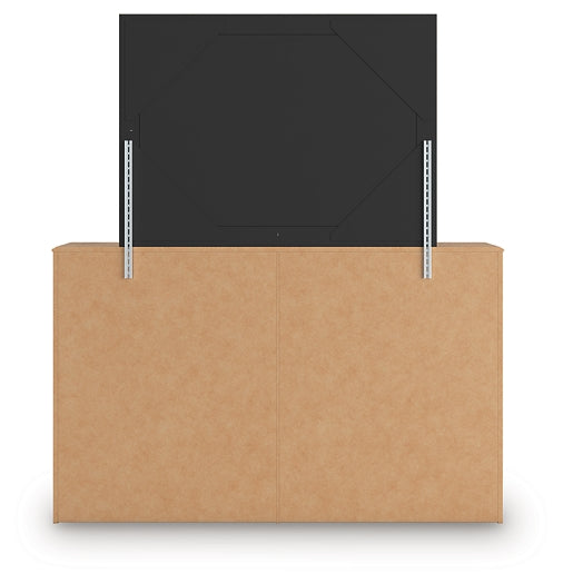 Aleaport Twin Panel Bed with Mirrored Dresser