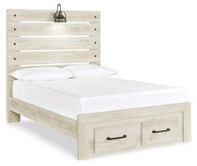 Load image into Gallery viewer, Cambeck Full Panel Bed with 2 Storage Drawers with Mirrored Dresser
