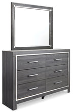 Load image into Gallery viewer, Lodanna Queen/Full Upholstered Panel Headboard with Mirrored Dresser, Chest and Nightstand
