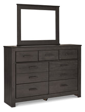 Load image into Gallery viewer, Brinxton King/California King Panel Headboard with Mirrored Dresser and Chest
