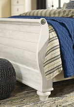 Load image into Gallery viewer, Willowton King Sleigh Bed with Mirrored Dresser and 2 Nightstands
