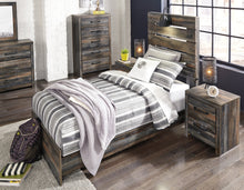 Load image into Gallery viewer, Drystan Twin Panel Bed with Mirrored Dresser, Chest and Nightstand
