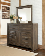 Load image into Gallery viewer, Juararo California King Panel Bed with Mirrored Dresser, Chest and Nightstand
