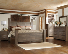 Load image into Gallery viewer, Juararo California King Poster Bed with Mirrored Dresser, Chest and Nightstand
