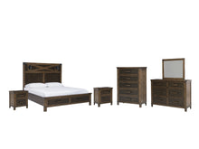 Load image into Gallery viewer, Wyattfield King Panel Bed with Mirrored Dresser, Chest and 2 Nightstands
