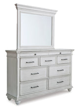 Load image into Gallery viewer, Kanwyn King Panel Bed with Storage with Mirrored Dresser and 2 Nightstands
