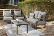 Load image into Gallery viewer, Visola Outdoor Loveseat and 2 Lounge Chairs with Coffee Table
