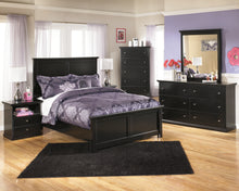 Load image into Gallery viewer, Maribel Full Panel Headboard with Mirrored Dresser and Chest
