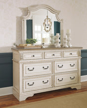 Load image into Gallery viewer, Realyn  Upholstered Panel Bed With Mirrored Dresser And Chest
