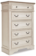 Load image into Gallery viewer, Realyn  Upholstered Panel Bed With Mirrored Dresser And Chest
