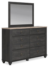Load image into Gallery viewer, Nanforth Queen Panel Bed with Mirrored Dresser

