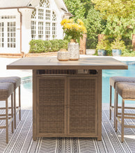Load image into Gallery viewer, Walton Bridge Square Bar Table w/Fire Pit
