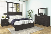 Load image into Gallery viewer, Belachime Queen Panel Bed with Mirrored Dresser and Nightstand
