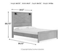 Load image into Gallery viewer, Cottonburg Queen Panel Bed with Mirrored Dresser
