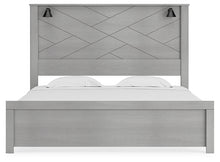 Load image into Gallery viewer, Cottonburg King Panel Bed with Mirrored Dresser
