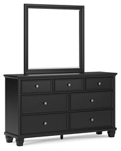 Load image into Gallery viewer, Lanolee King Panel Bed with Mirrored Dresser and Chest
