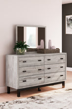 Load image into Gallery viewer, Vessalli King Panel Bed with Mirrored Dresser and Nightstand
