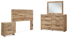 Load image into Gallery viewer, Hyanna Full Panel Headboard with Mirrored Dresser and Nightstand
