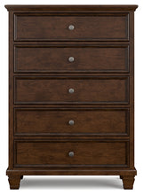 Load image into Gallery viewer, Danabrin Queen Panel Bed with Mirrored Dresser and Chest
