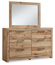 Load image into Gallery viewer, Hyanna Full Panel Bed with Mirrored Dresser and Nightstand
