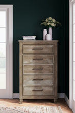 Load image into Gallery viewer, Yarbeck King Panel Bed with Mirrored Dresser, Chest and Nightstand
