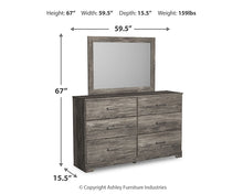 Load image into Gallery viewer, Ralinksi King Panel Bed with Mirrored Dresser
